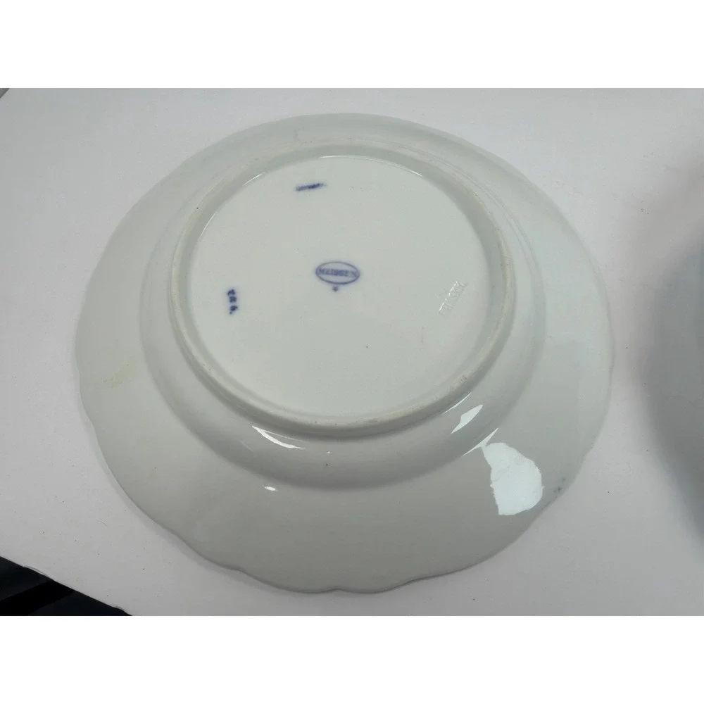 Antique Carl Teichert Meissen Blue Onion 8 1/4